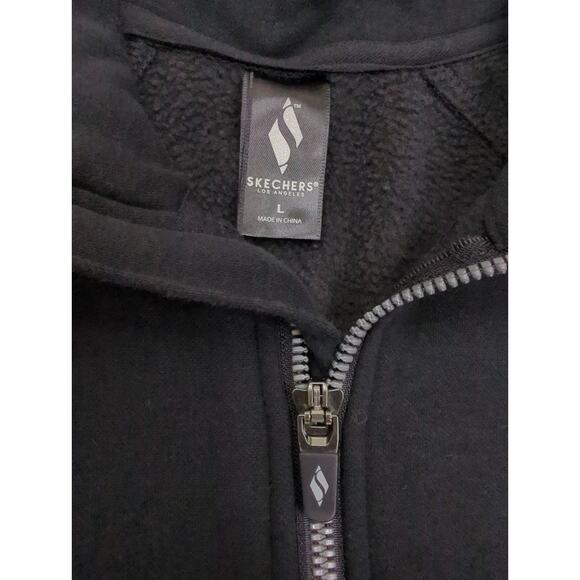 SKECHERS Black Full Zip Athletic Sweatshirt Jacket High Neck Women's size L - Picture 2 of 8